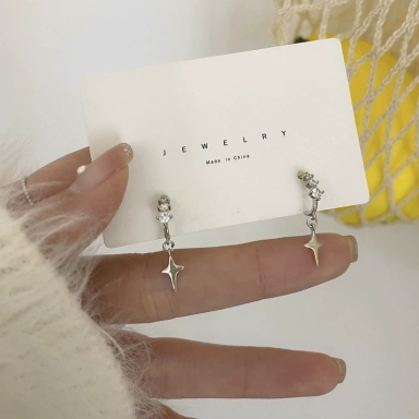 silver sparkle earrings