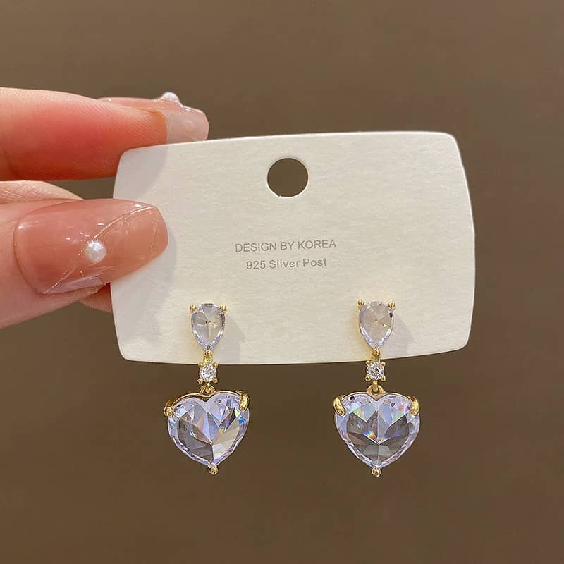 Heart Gem Earring