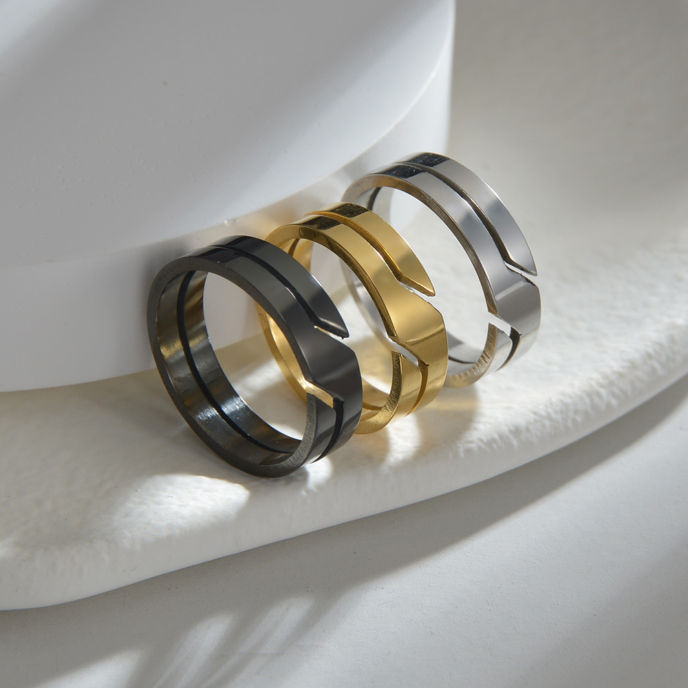 Abstract Double Layered Male Rings 