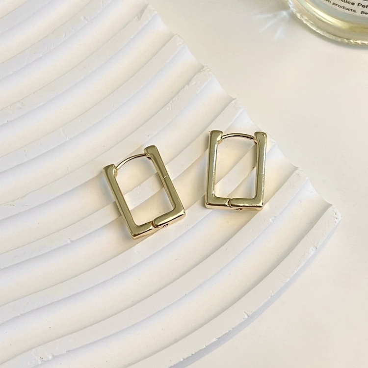 minimalist square hoop earrings