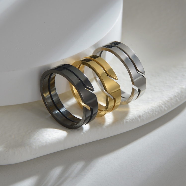 Abstract Double Layered Male Rings 